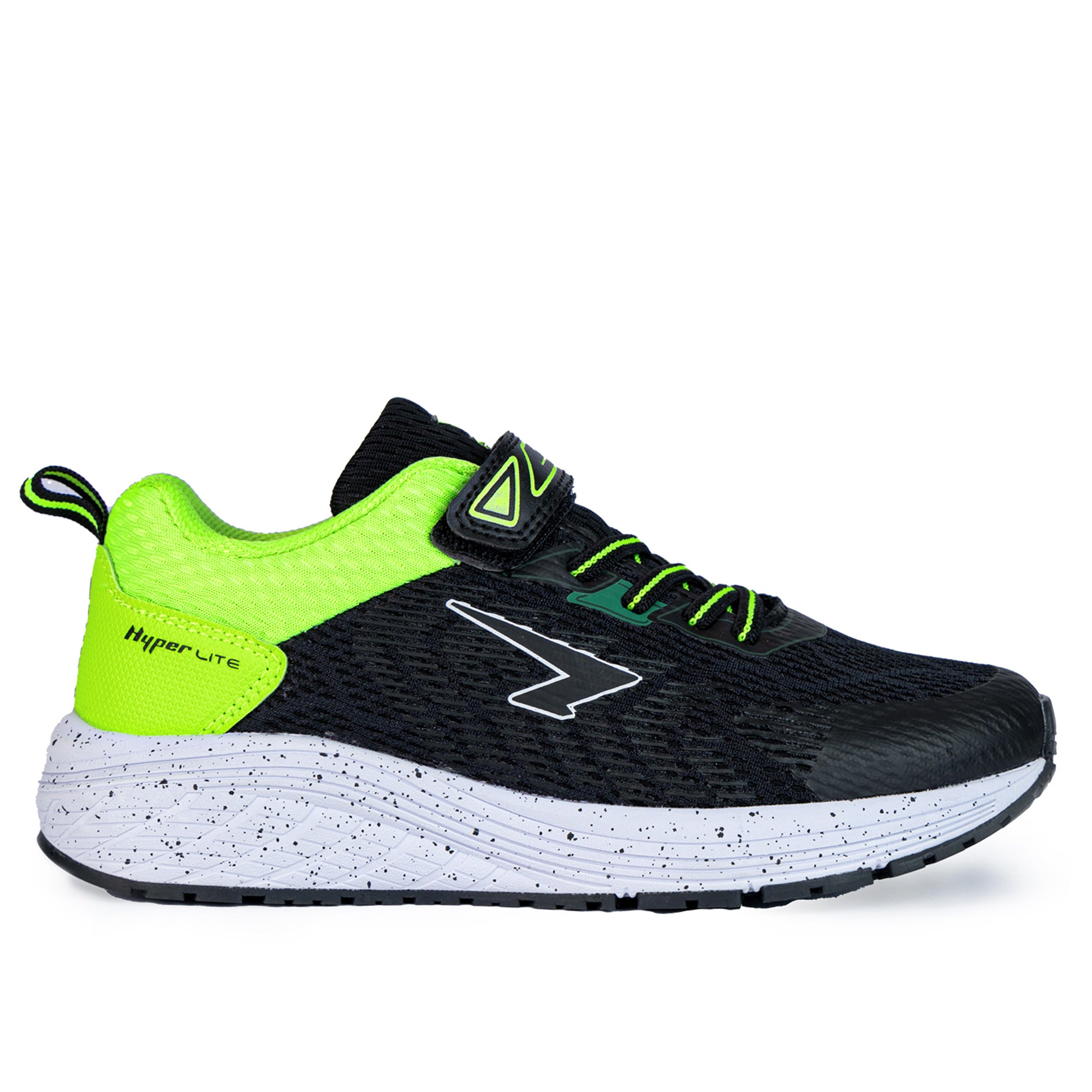 Prota Boys V Strap Runner - Black/Lime