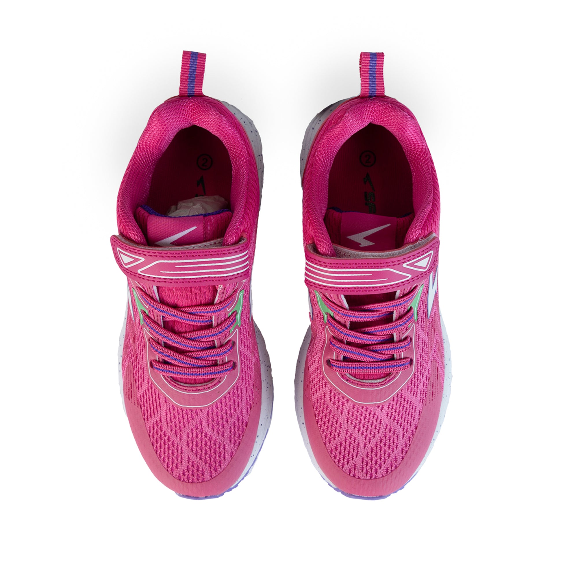 Prota Girls V  Strap Runner - Fuchsia/Lilac