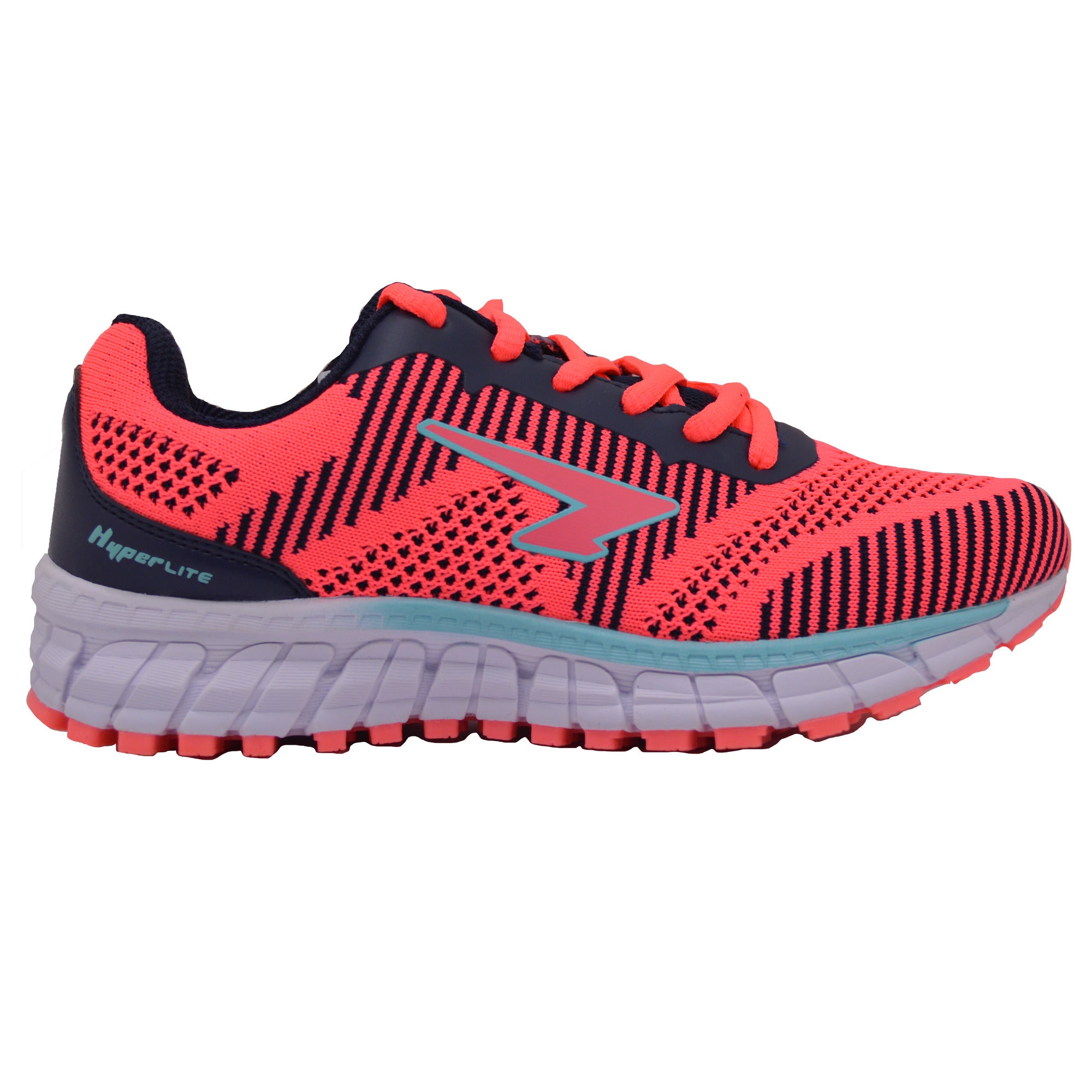 Pivot Girls Lace Runners - Coral/Navy/Mint