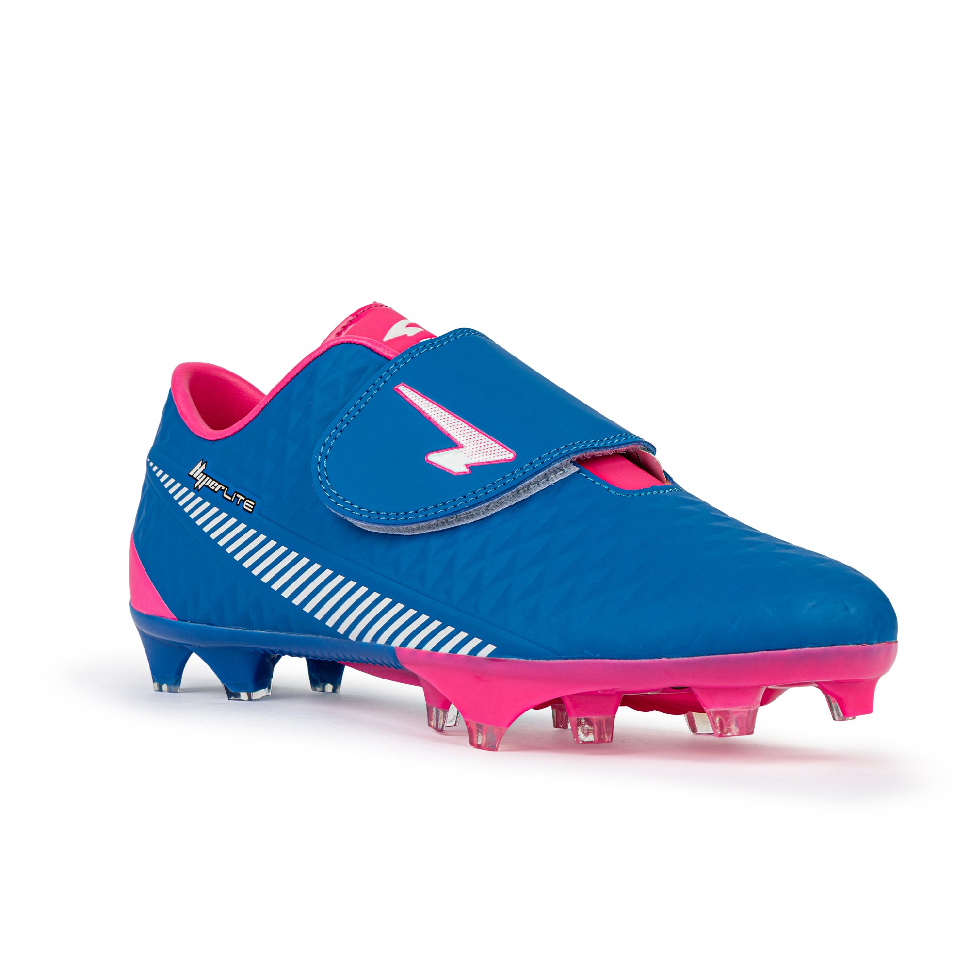 Rizz Junior Football Boots - Royal/Pink V Strap