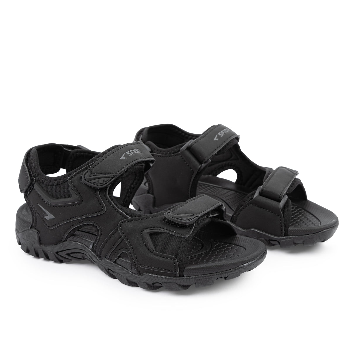 Rock Boy's Adjustable Sandal - Black/Black