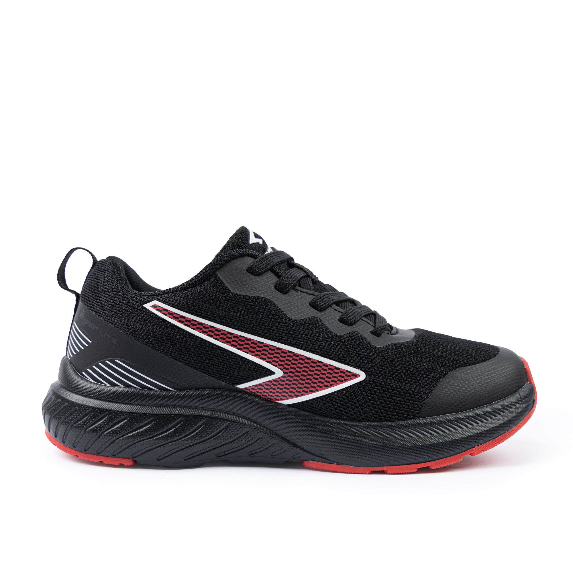 Switch Boys Lace Up Runner - Black/Red