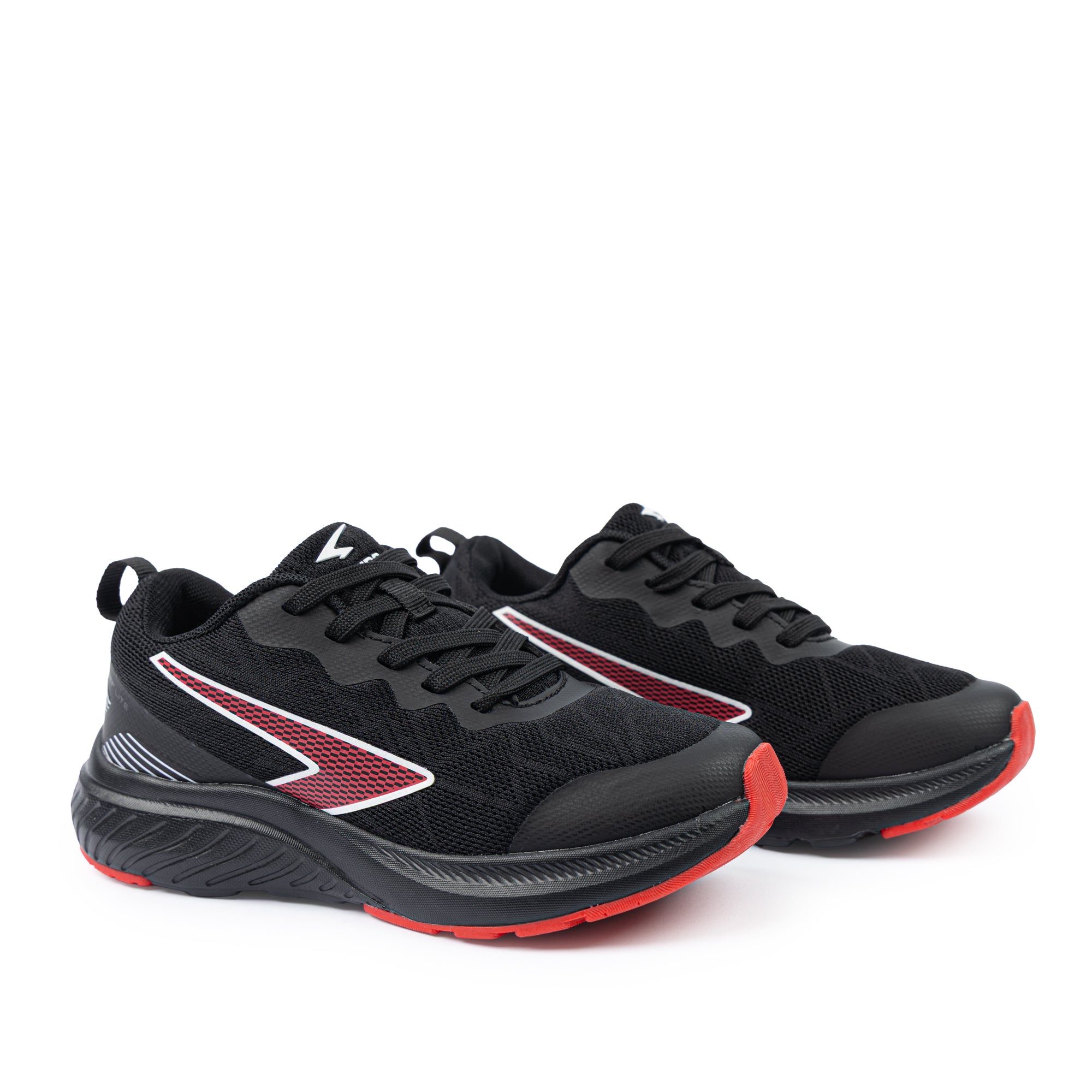 Switch Boys Lace Up Runner - Black/Red