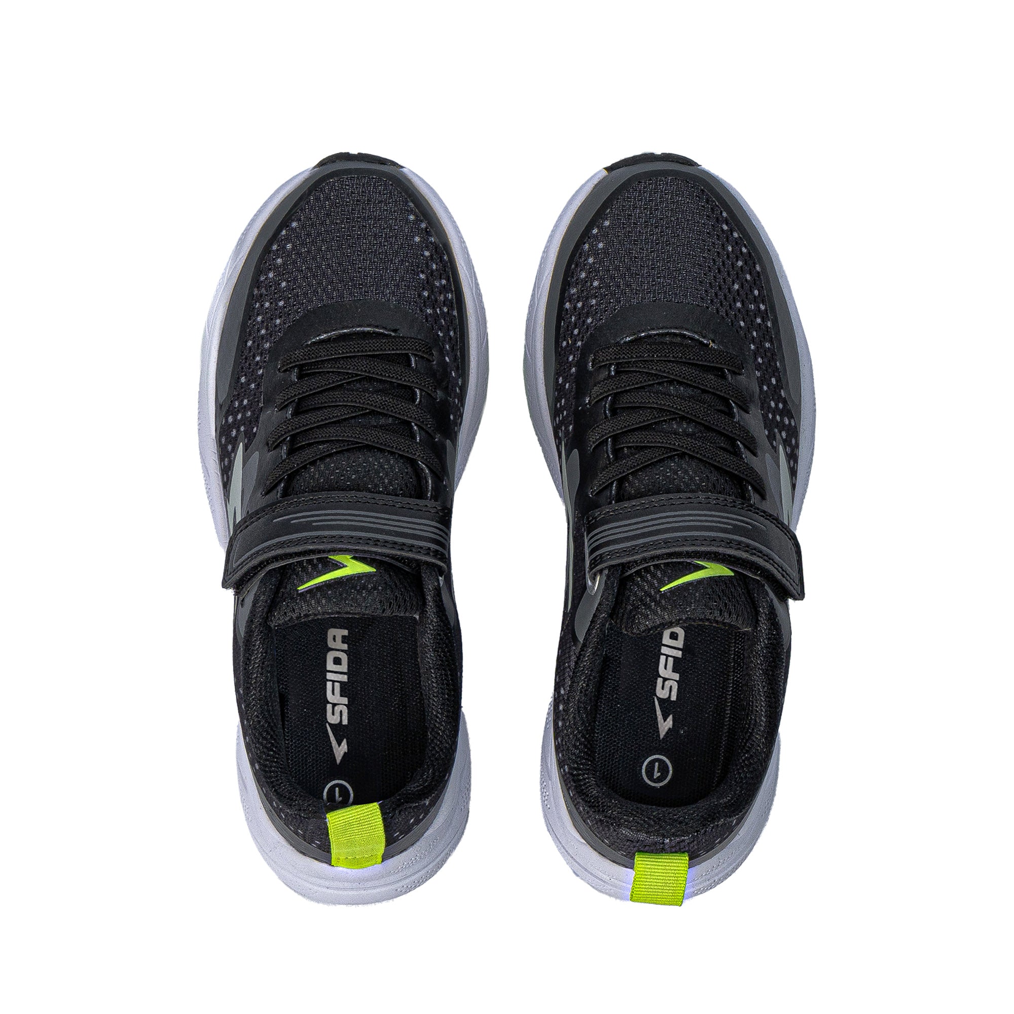 Vario Boy's Runners - Black/Lime V Strap