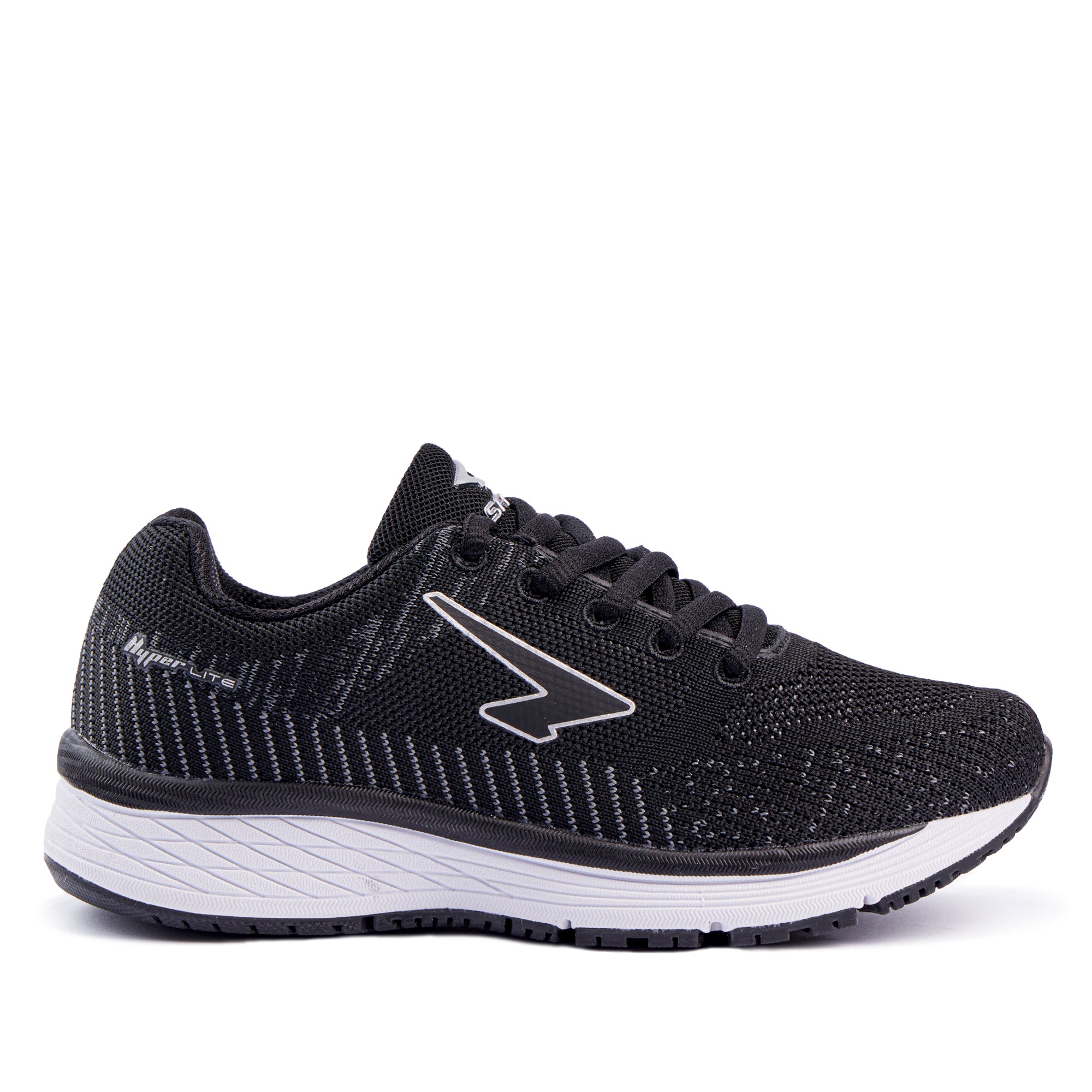 Vertex Boys Lace Up Runner Black/Silver