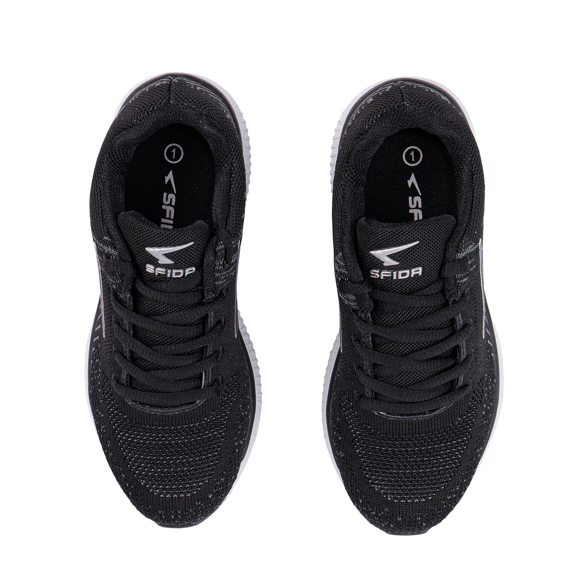 Vertex Boys Lace Up Runner Black/Silver