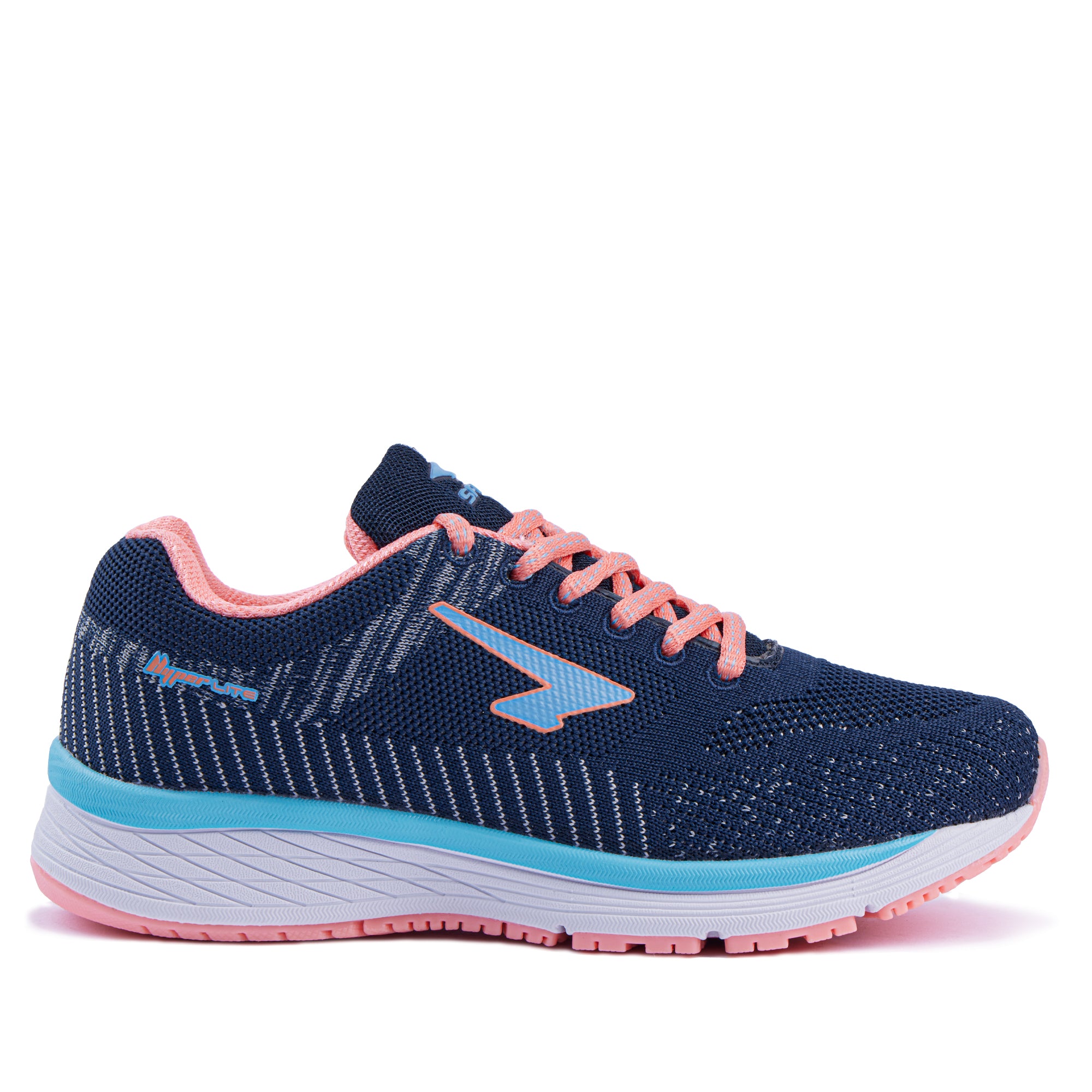 Vertex Girls Sky Lace Up Runner Navy/Coral