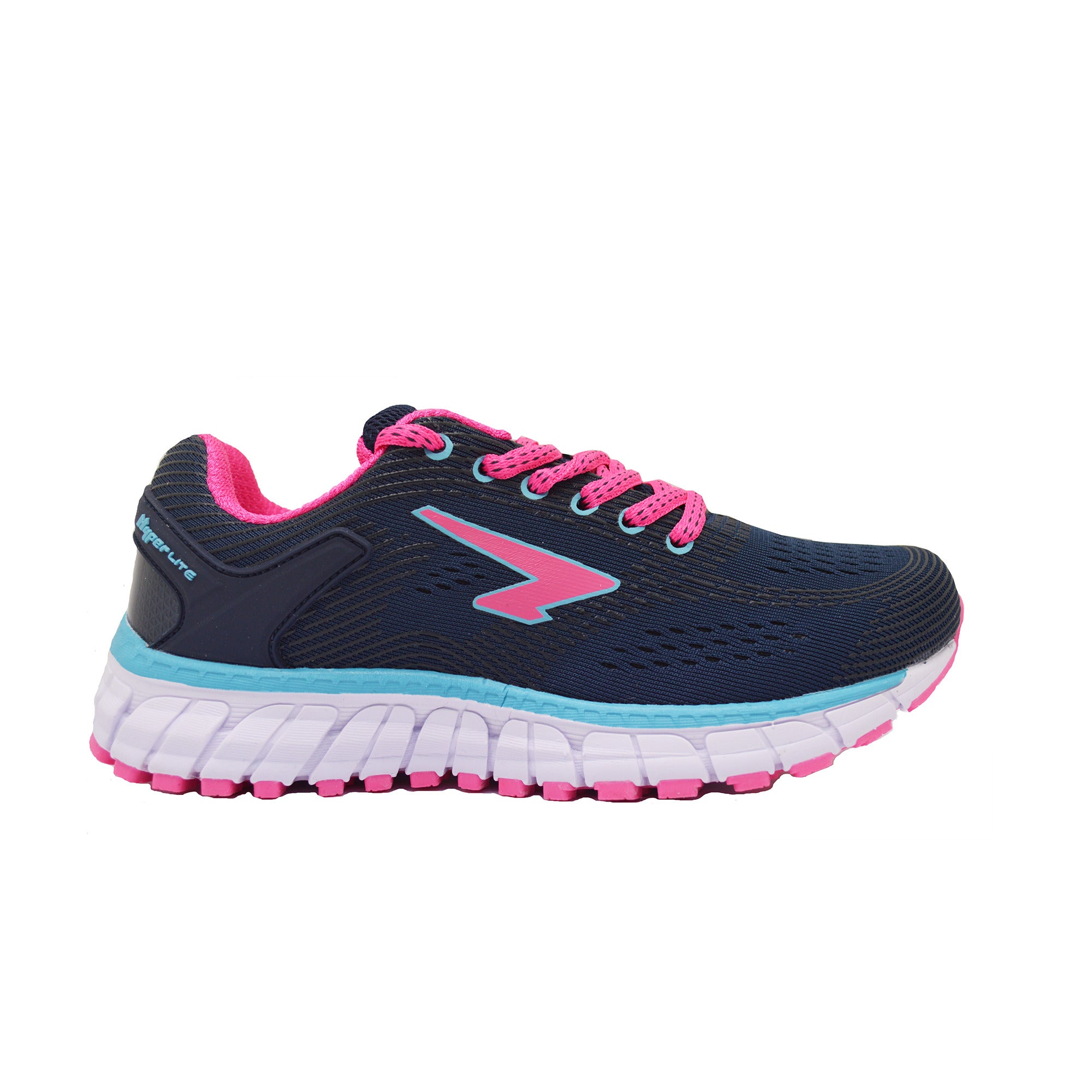 Vivid Girls Lace Runners - Navy/Fuchsia/Aqua Lace