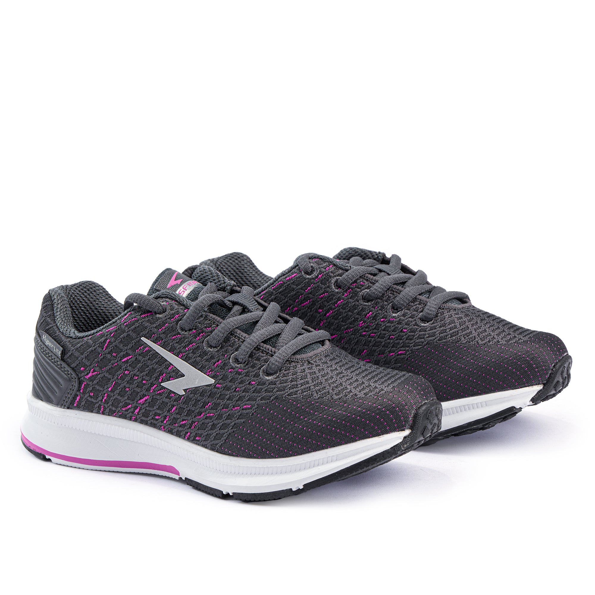 Weave Girls Lace Runners - Charcoal Fuchsia