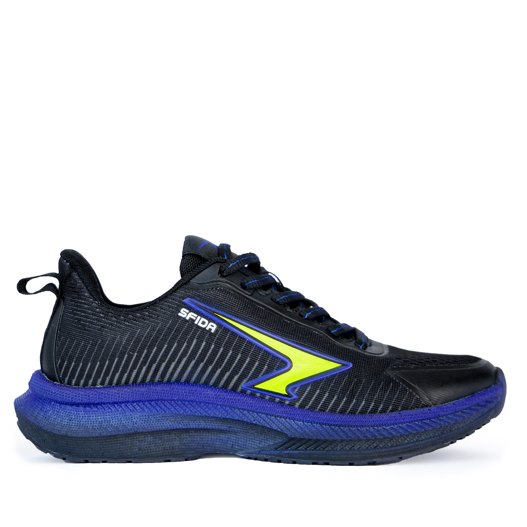 Zephyr Boy's Performance Runner Lace Up - Black/Royal/Lime