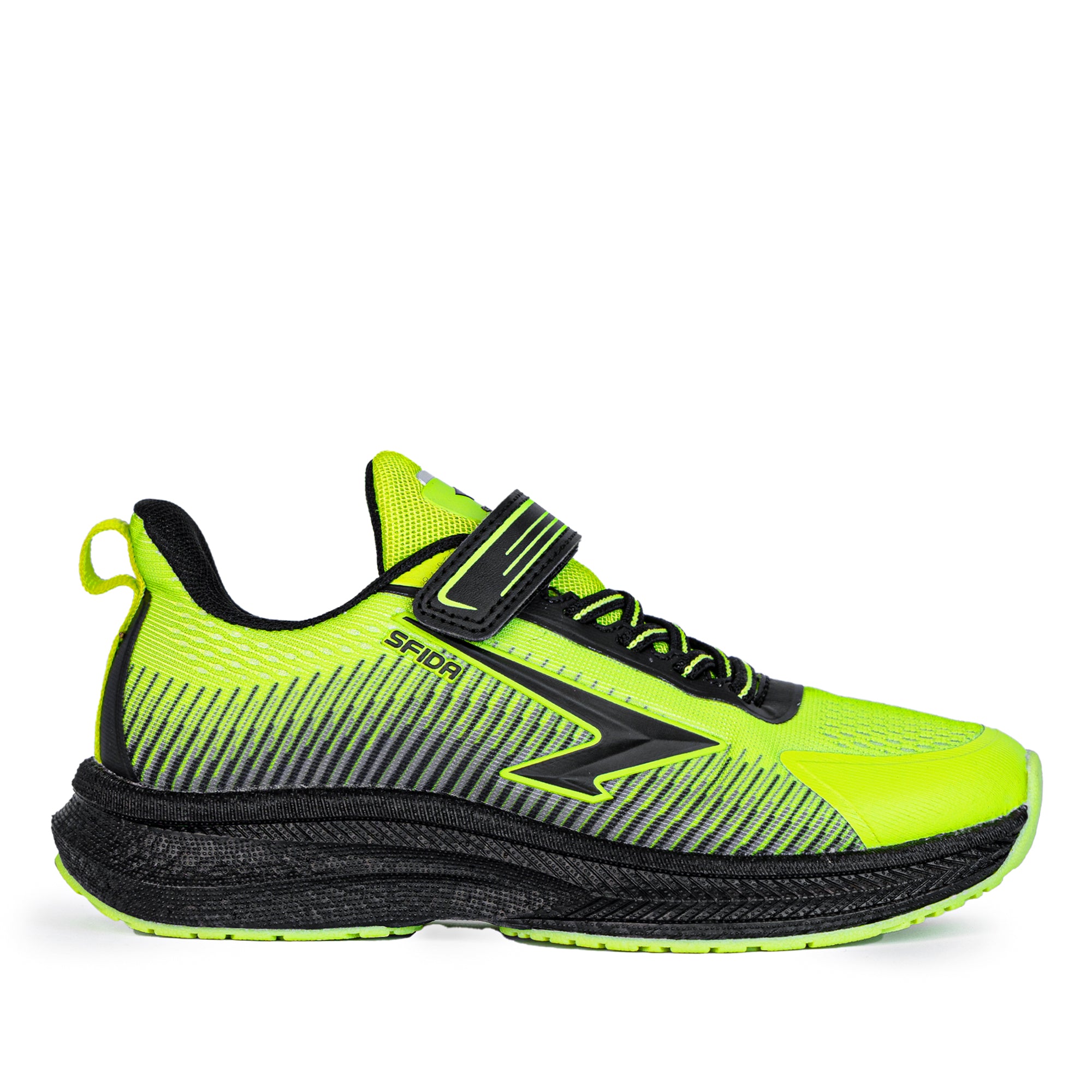 Zephyr Boy's Performance Runners V Strap - Lime/Black