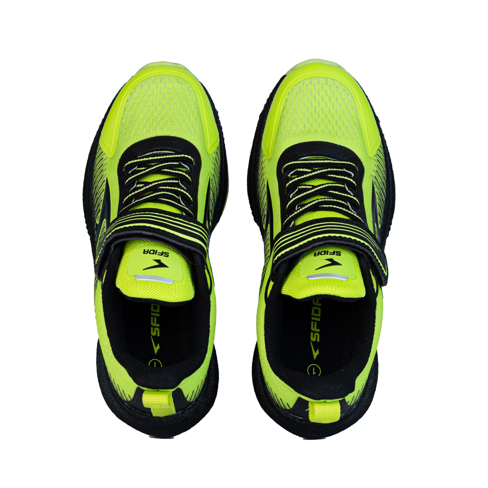 Zephyr Boy's Performance Runners V Strap - Lime/Black