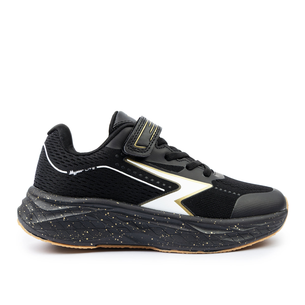Zyric V Strap Boys Runner Black/Gold