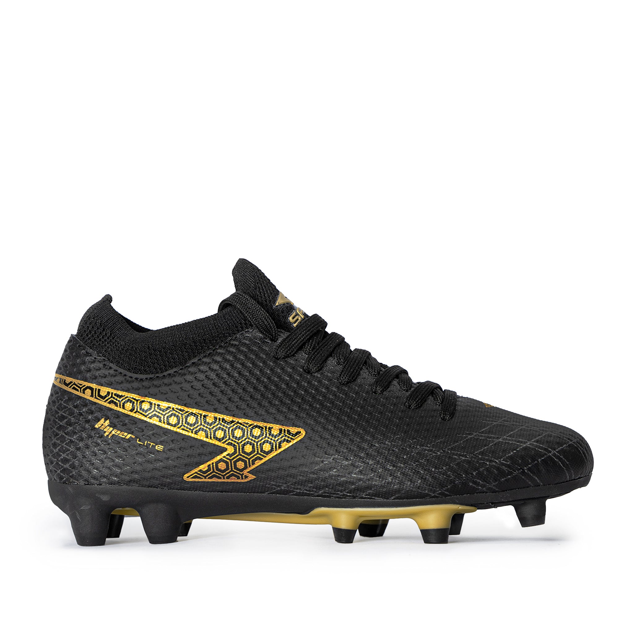 Blast Kid's Football Sock Boots - Black/Gold