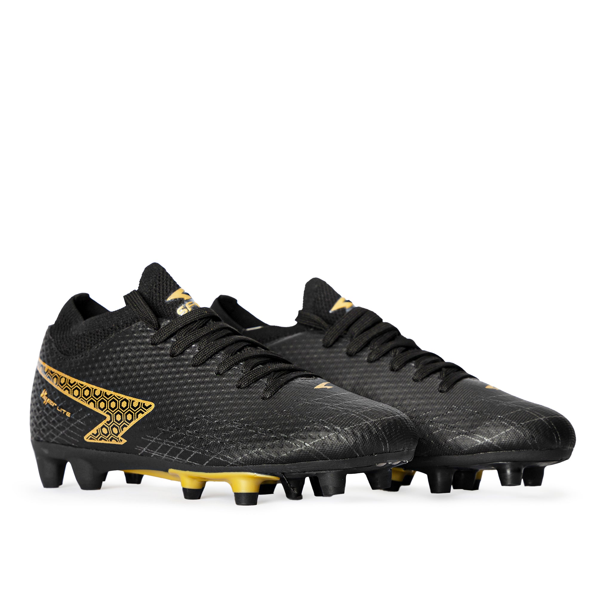 Blast Kid's Football Sock Boots - Black/Gold