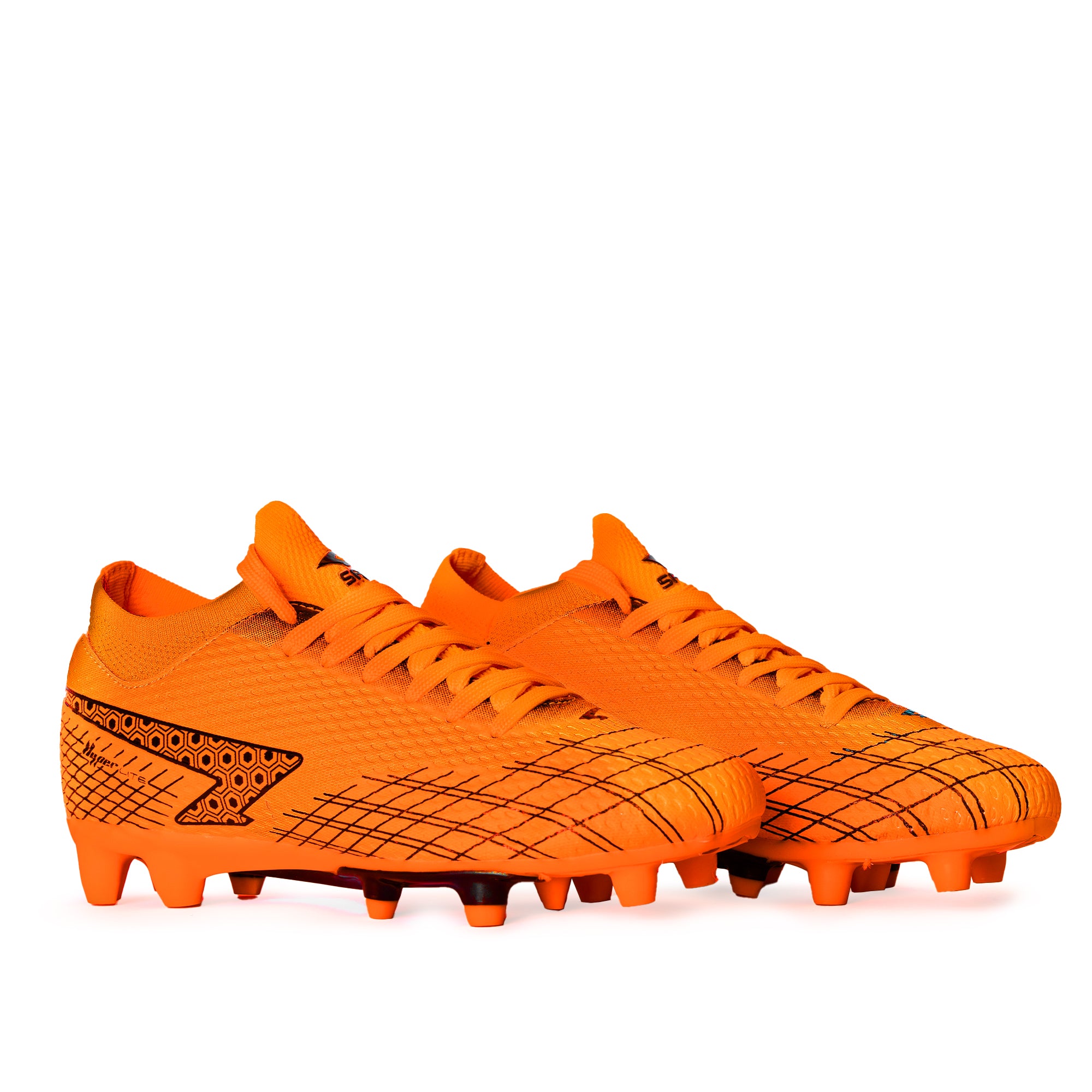 Blast Kid's Football Sock Boots - Orange/Black