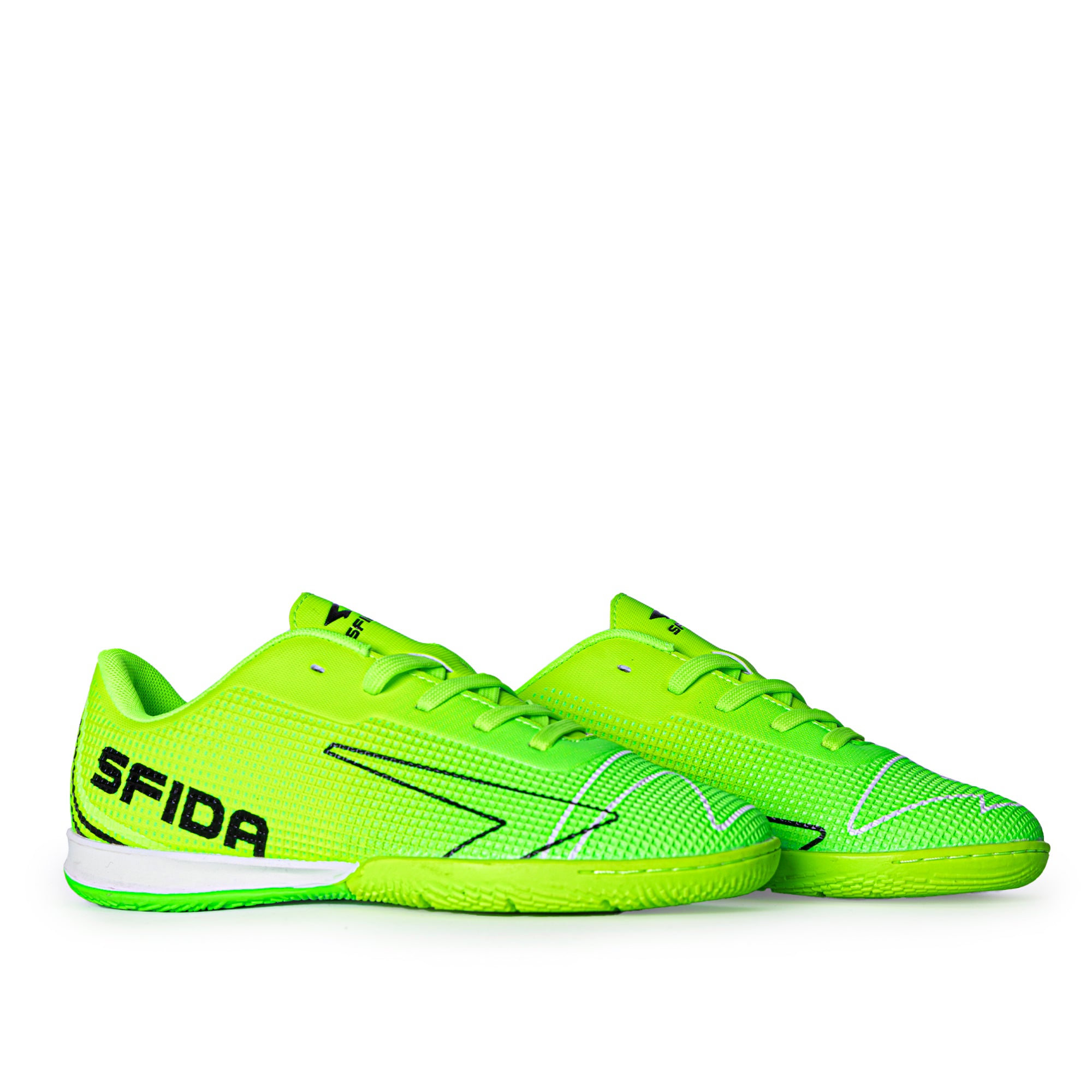 Conquer Kid's Indoor Football Shoes - Lime