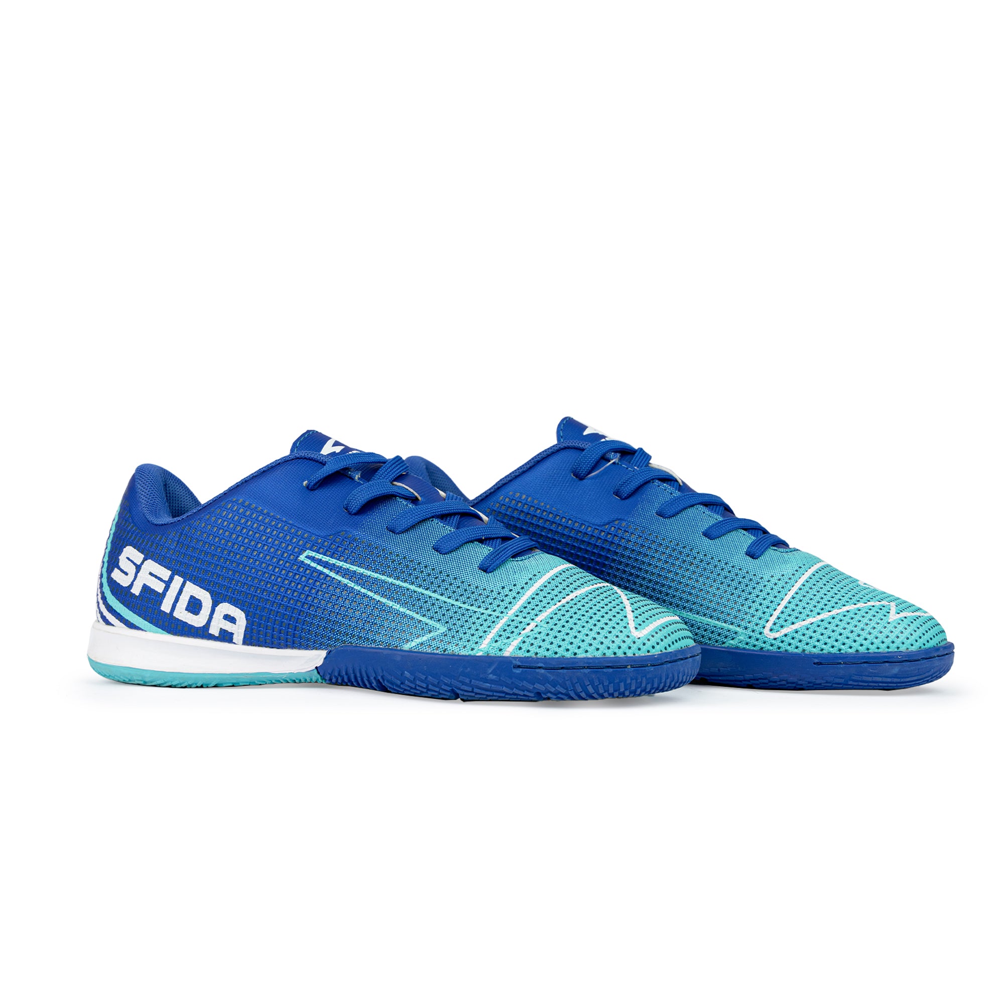 Conquer Kid's Indoor Football Shoes - Royal