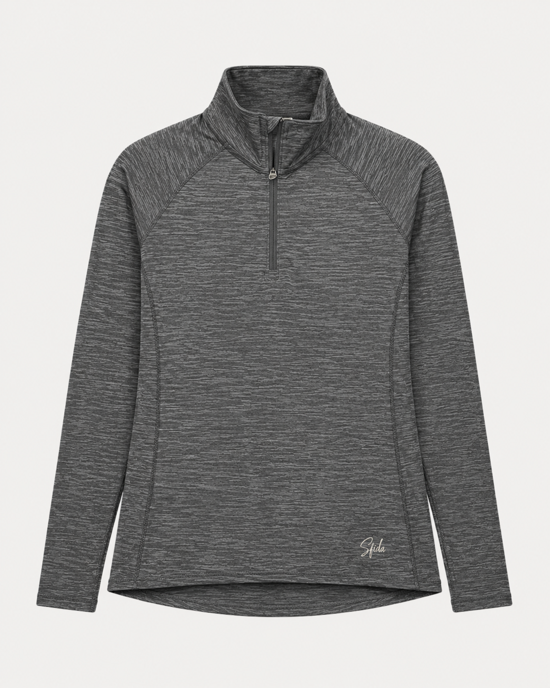 Gisele Ladies L/S 1/4 Zip TOP - Grey