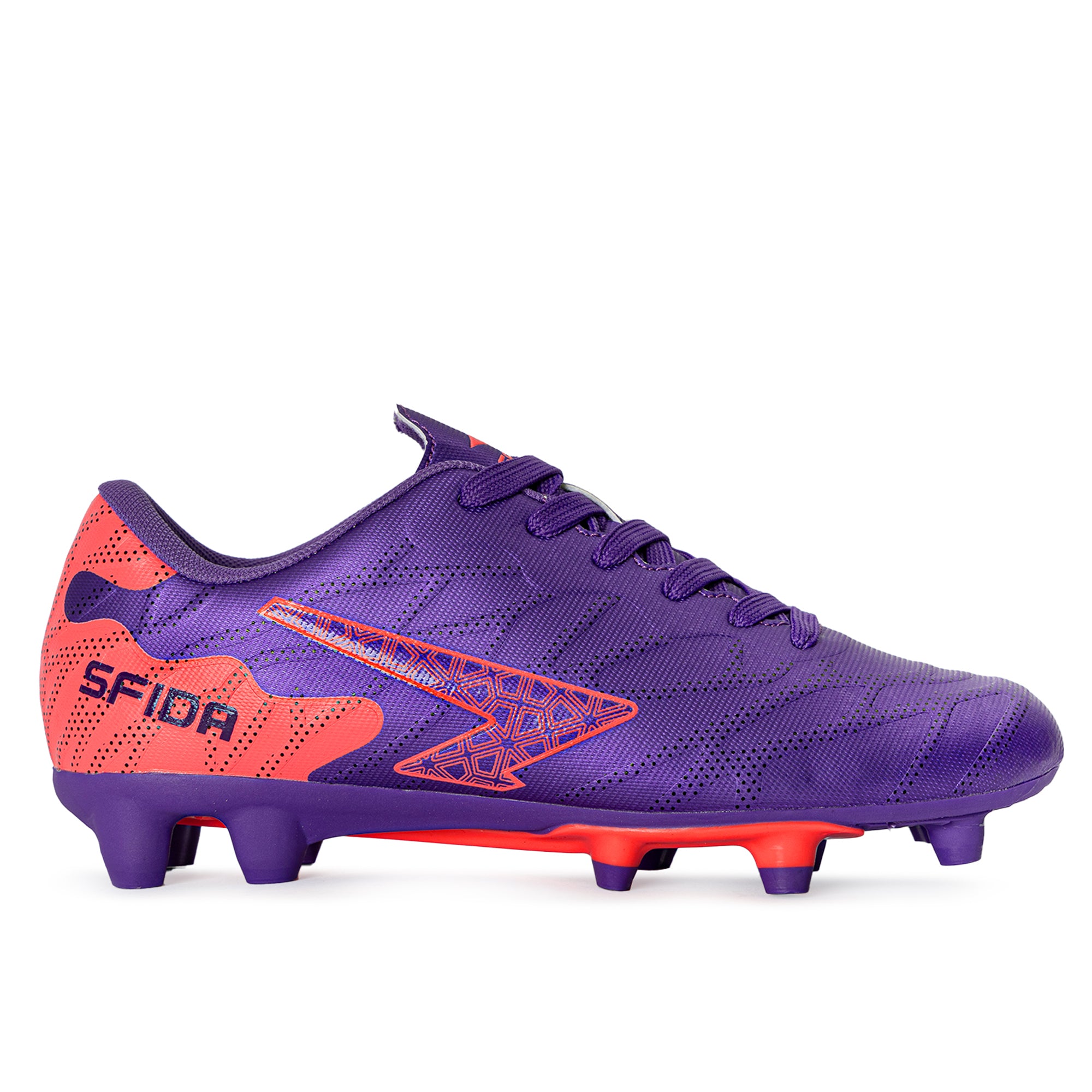 Launch Kid's Football Boots - Purple/Coral