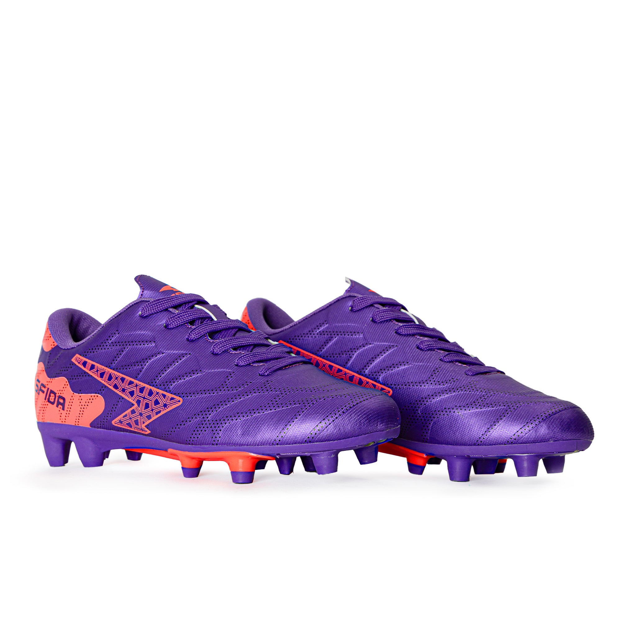 Launch Kid's Football Boots - Purple/Coral