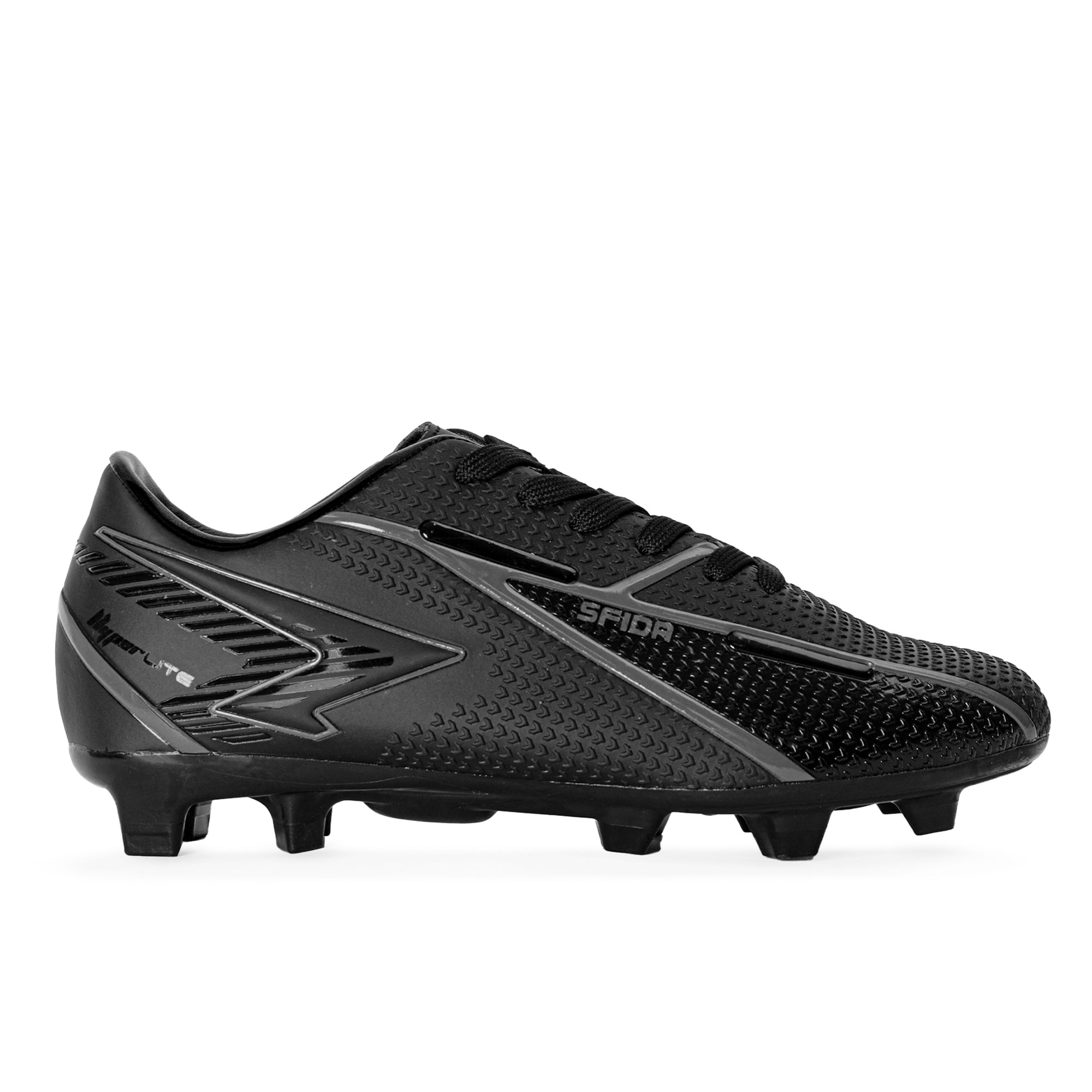 Strike Kid's Football Boots - Black/Black Wide Fit